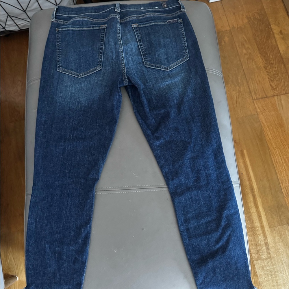 7 For All Mankind Dark Blue Skinny Jeans